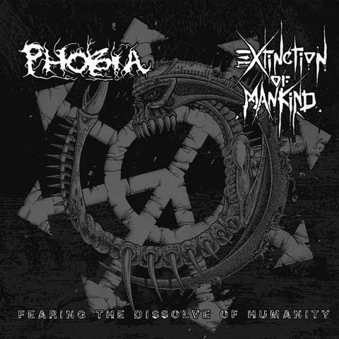 Phobia / Extinction of Mankind 'Fearing The Dissolve of Humanity' Split 12" LP Gatefold